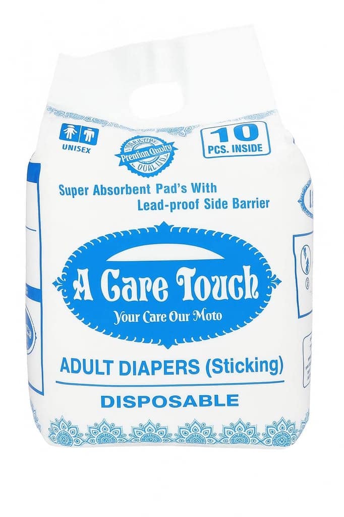 ACT Adult Diaper Taped Type Large (L) Size 10 Count | 38-60 inch Waist | Unisex Leak Proof Odour Lock Anti-Bacterial Breathable Diaper for Elderly Men Women | High Absorbency Incontinence Care (Pack of 2) view 2