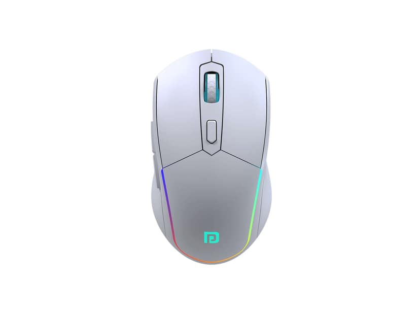 Portronics Toad One Bluetooth Mouse with 2.4 GHz & BT 5.3 Dual Wireless, 6 Buttons, Rechargeable, RGB Lights, Connect 3 Devices, Ergonomic Design for Laptop, Smartphone, Tablet - White