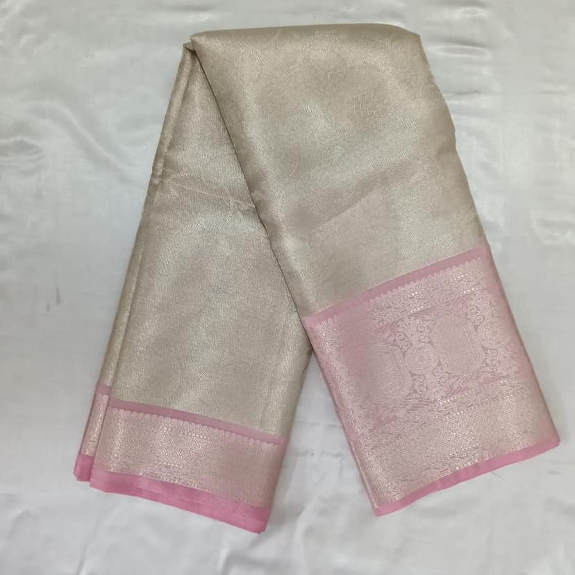 Bridal Tissue Cotton Saree with Blouse view 3
