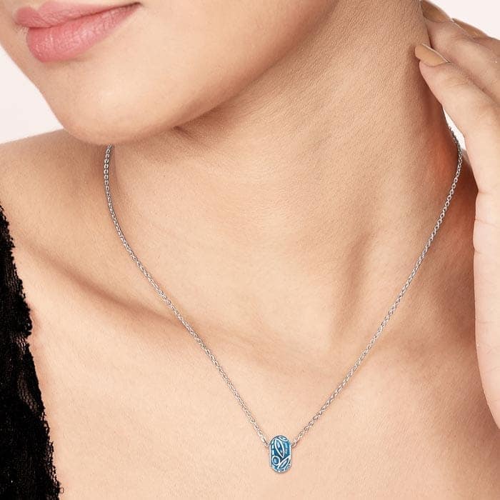 Silver Aztec Love Pendant with Chain view 2