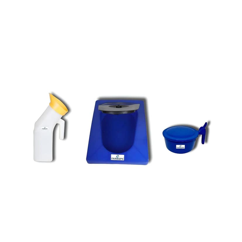 FAIRBIZPS Durable Plastic Bed Pan Set with Urine Pot & Spit Mug - Essential Care Tools for Home & Hospital