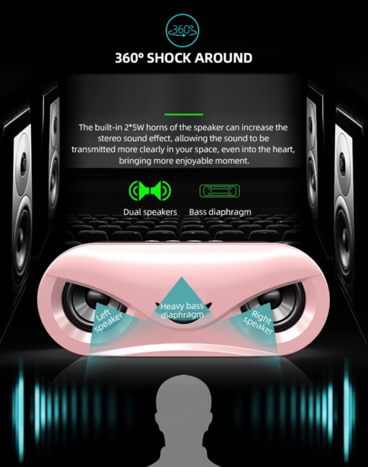REASON PORTABLE BLUETOOTH SPEAKER GH-D8 view 2