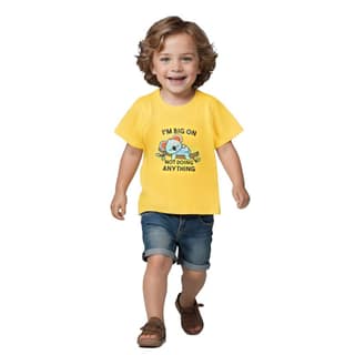 Boys T shirt Cotton Dandelion Yellow Not Doing Anything