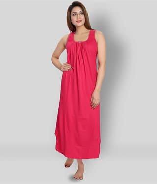 Cinco - Pink Satin Women's Nightwear Nighty & Night Gowns ( Pack of 1 )