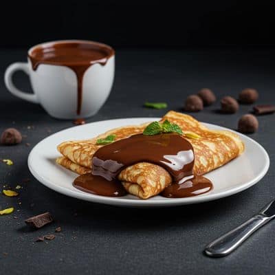 Crepes In Milk Chocolate Ganache