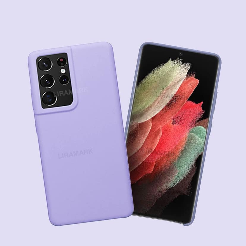 LIRAMARK Liquid Silicone Soft Back Cover Case for Samsung Galaxy S21 Ultra view 3