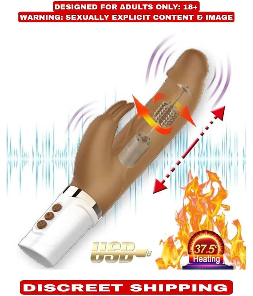 12 FREQUENCY VIBRATION 360 DEGREE ROATATION 7 TELESCOPIC MODE PREMIUM QUALITY RABBIT VIBRATOR FOR WOMEN (USB CHARGE)