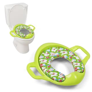 BabyGo Potty Training Seat for Kids | Non-Slip Toddler Toilet Seat with Handles, Splash Guard & Hanging Hook | Easy to Clean, Fits Most Standard Toilets | Ideal for Boys & Girls 15 Years (Lime Green) BabyGo Potty Training Seat for Kids | Non-Slip Toddler