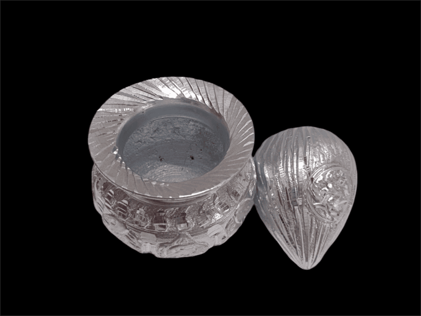 Silver-Plated Kalash with Coconut for Hindu Puja (3 inch) view 2