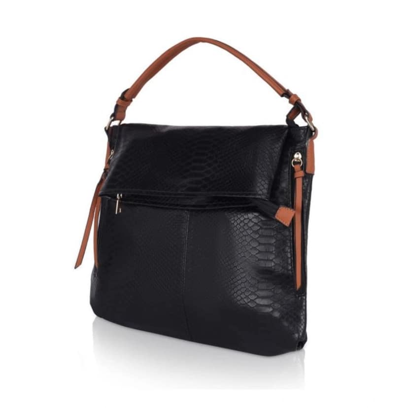 Generic Women's Faux Leather Textured Sling Bag (Black) view 2
