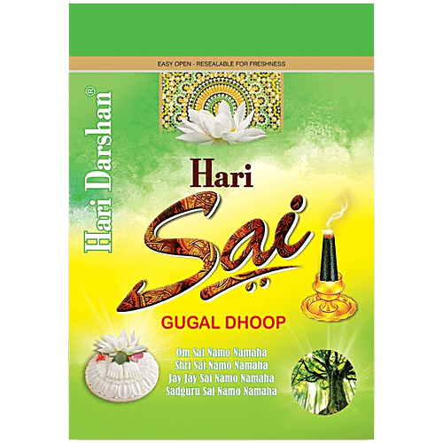 Hari Darshan Sai Gugal Dhoop Sticks, 20 pcs Zipper Pack