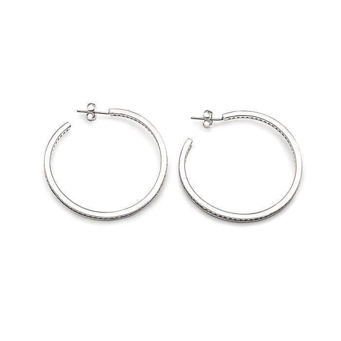Silver Crystal Curl Earrings view 5