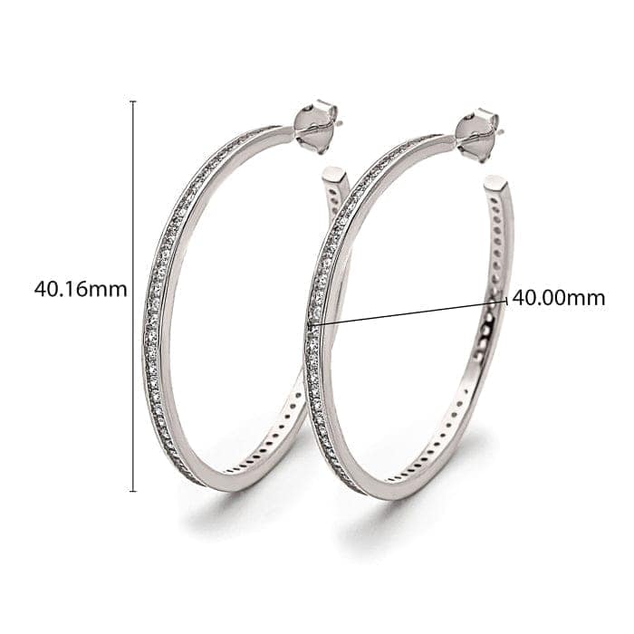 Silver Crystal Curl Earrings view 6