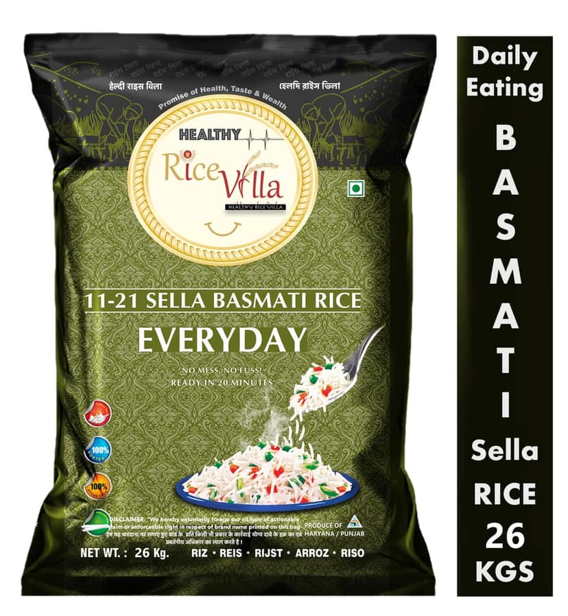 Rice Villa| Everyday| 26 kg| 1121 Sella| Basmati Rice