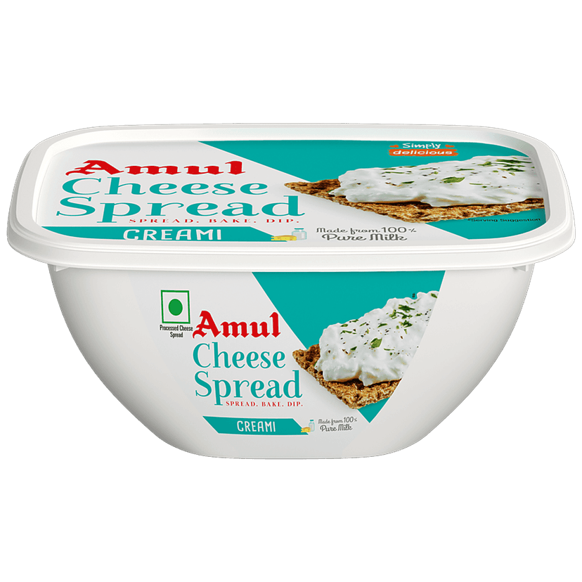 Amul Processed Cheese Spread - Creami, Made From 100% Pure Milk, 180 G Tub view 2