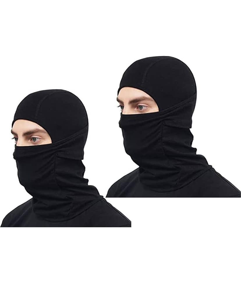 Bentag Black Polyester Anti Pollution Mask ( Pack of 2 )