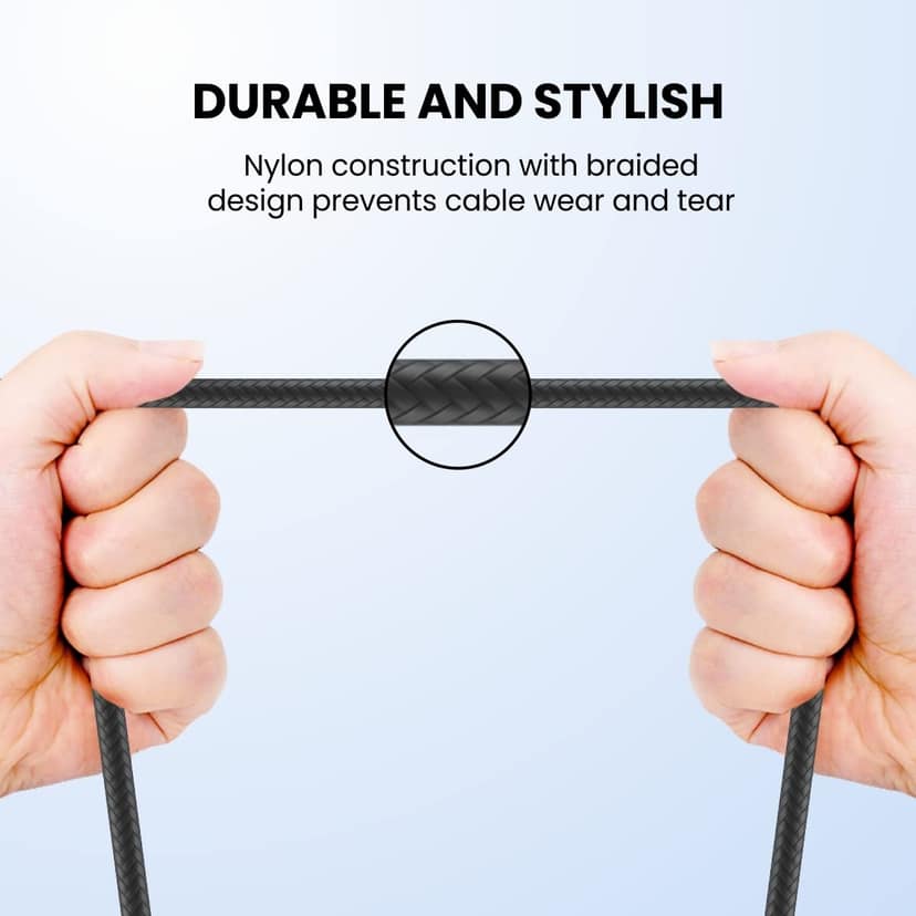 Portronics Konnect J7 20W Fast Charging Cable with Dual Output (Type C + Micro USB), Changeable Metallic Heads, 480 Mbps Data Transfer, 1M Cable Length view 4
