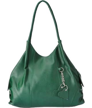 Fostelo - Green Faux Leather Hobo Bag
