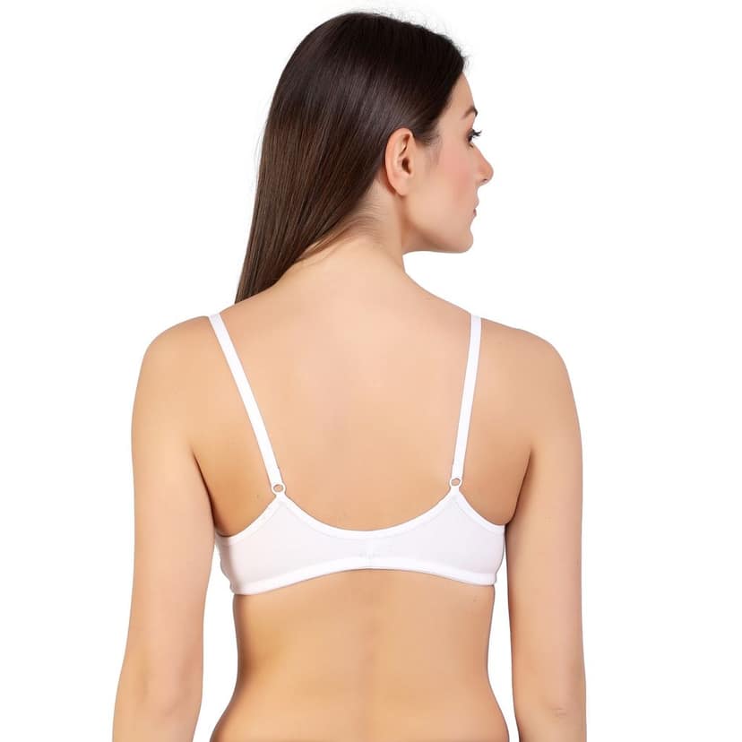 Zourt Stylish Front Open Bra White view 5