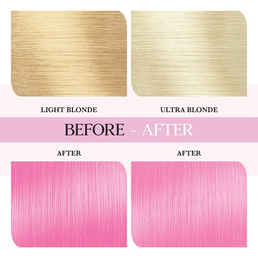 COSGLAM Semi Permanent Hair Color Soft Pink 120g and Hair Color Remover 70ml, Switching Shades Made Easy view 6