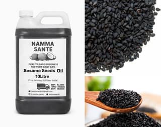 Sesame Seeds Oil, Til Oil, Gingelly Oil, Nallennai, Ellu Ennai 10litre