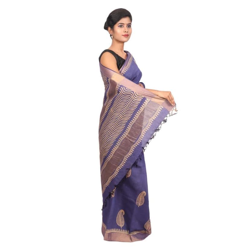 HANDLOOM KOSA SAREE WITH BLOUSE (SKU - 1ST110121120 SAREE- 181) view 3