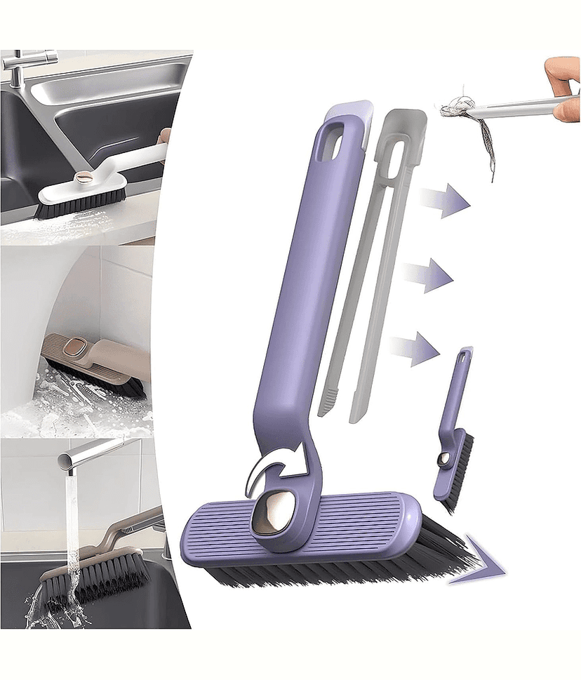 Multi-Function Bathroom Cleaning Brush, Tiles Cleaning Brush, Hard Bristle Rotating Crevice Gap Cleaning Brushes for Bathroom, Floor Cleaner Brush (Multi Colour)