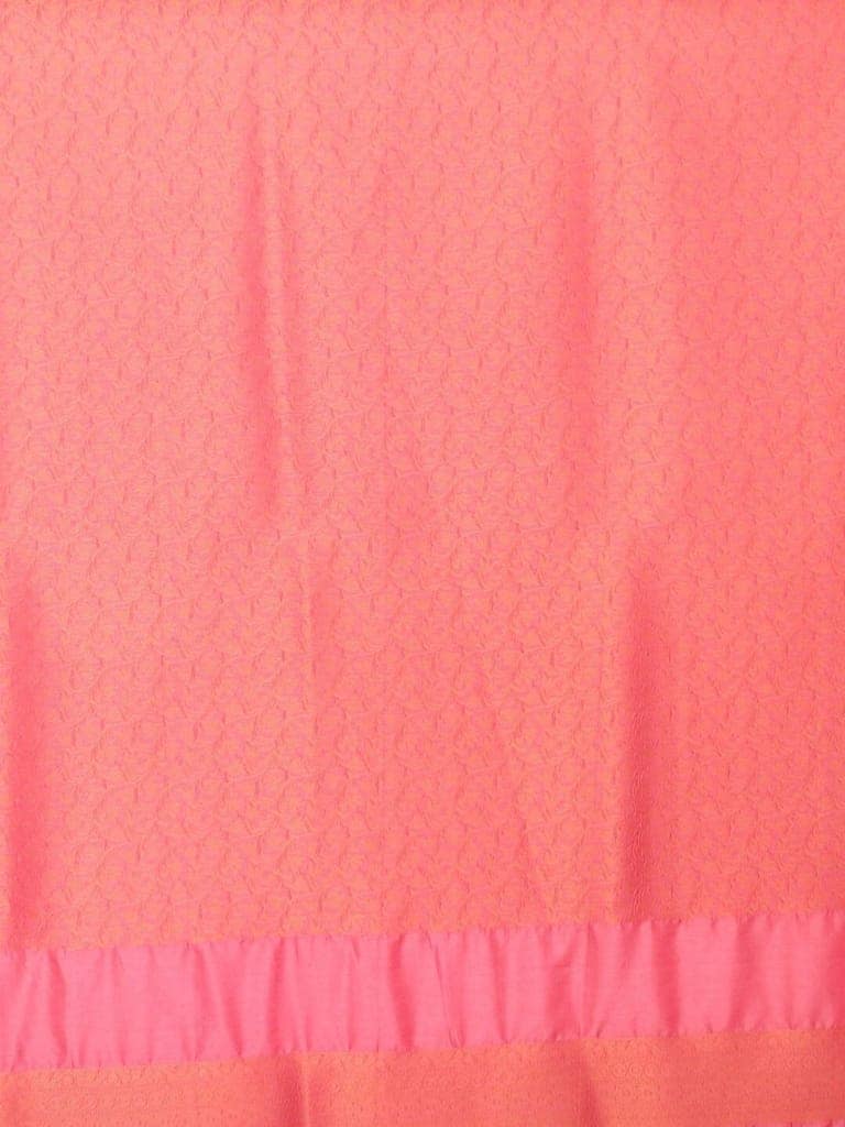 Alluring Pink Brocade Silk Saree view 4