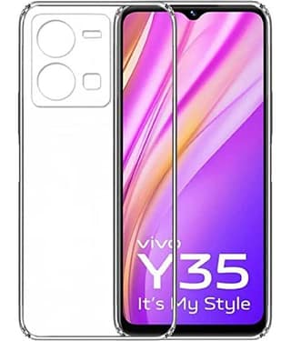 ZAMN - Transparent Silicon Silicon Soft cases Compatible For Vivo Y35 ( Pack of 1 )