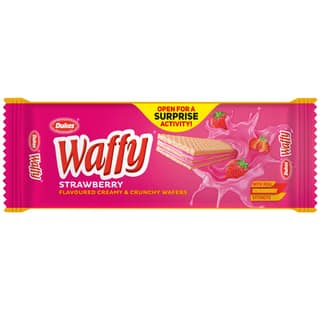 Dukes Waffy - Strawberry Flavoured Creamy & Crunchy Wafers, 60G