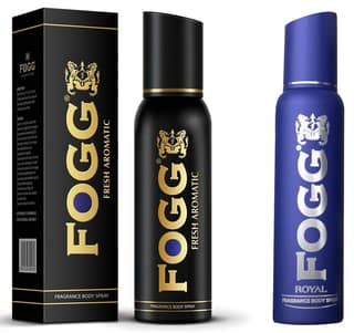 Fogg Black Series Fresh Aromatic, Perfume Body Spray For Men, Long Lasting & No Gas Deodorant, 120Ml