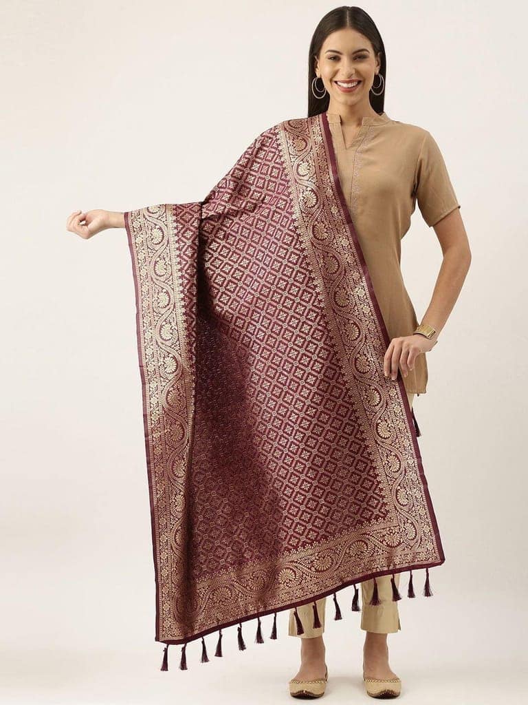 Women's Fancy Woven Banarasi Silk Dupatta