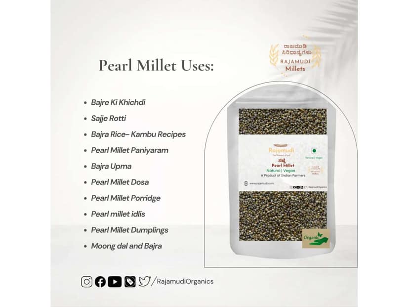 Rajamudi Organics Pearl Millet - 2 Kilogram view 3