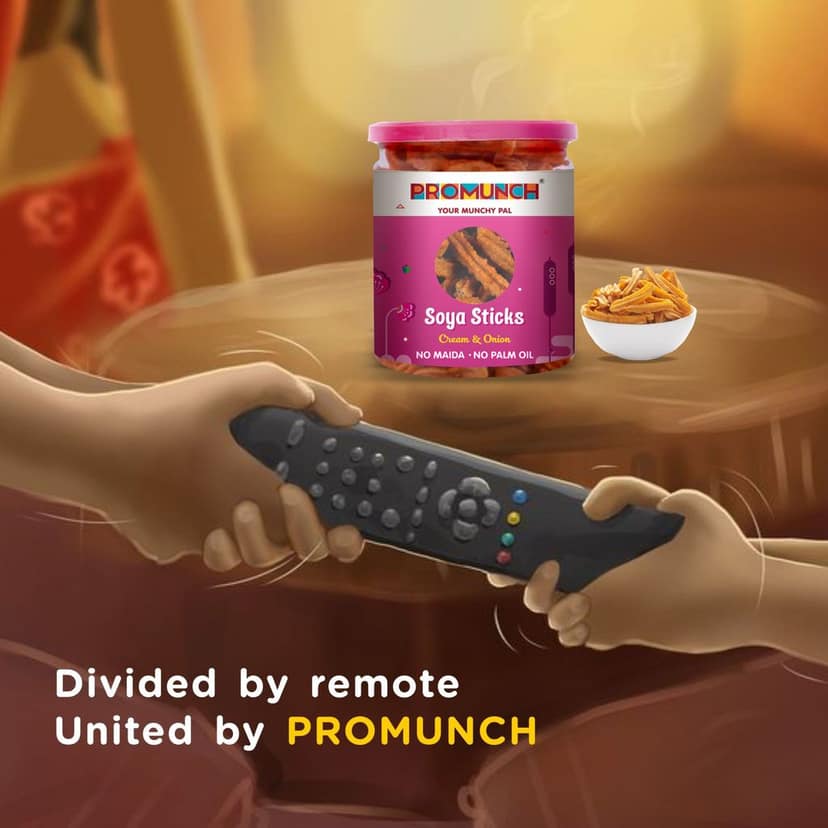 PROMUNCH Soya Sticks - Cream & Onion (80g Each) view 3