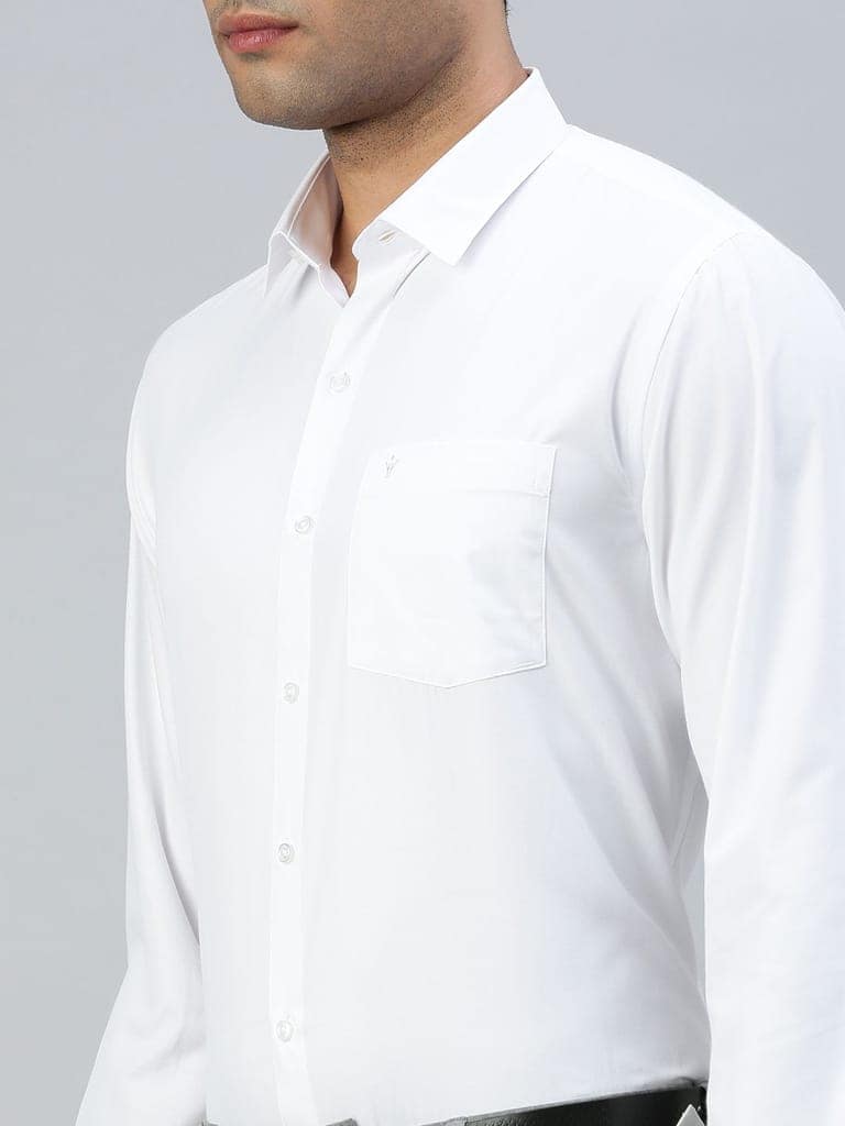 Mens Cotton White Shirt Full Sleeves Wewin New (2 Pcs Pack) view 5