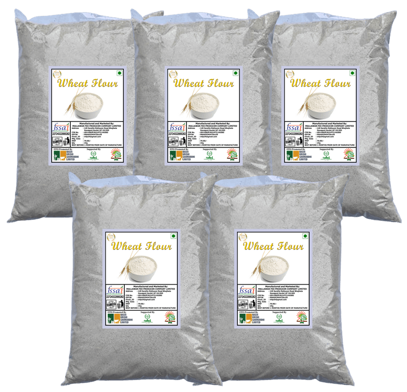 5 Kg Whole Wheat Flour | 100% Pure | Atta | Chakki Fresh | No Preservatives | Good for Health | Best Quality | Buy Online