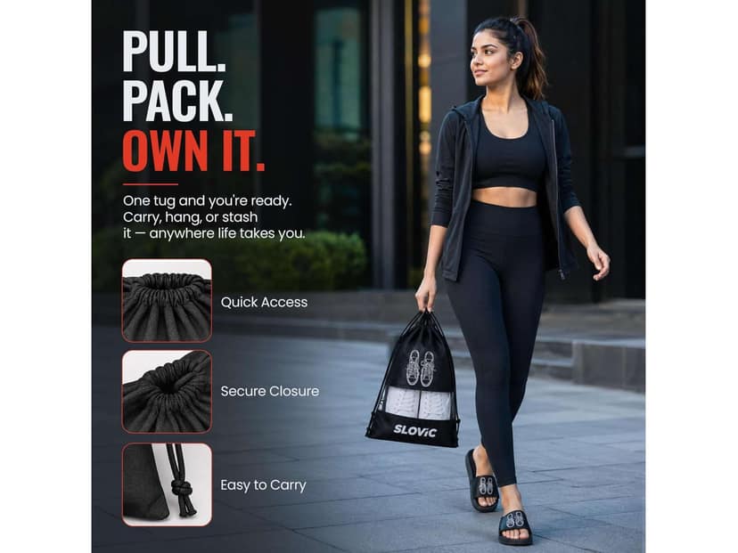 Slovic Shoe Bag Black - Pack of 12 view 3