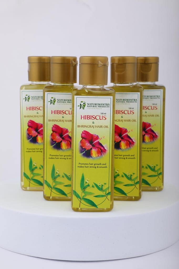 NATUREMANTRA NATURAL PRODUCTS Hibiscus & Bhringraj Hair oil 100 ML | Hair Growth & Hair Fall Control Oil | For Men & Women | Natural Ingredients | No Paraben Sulphates & Mineral Oil view 4