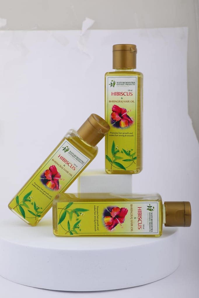 NATUREMANTRA NATURAL PRODUCTS Hibiscus & Bhringraj Hair oil 100 ML | Hair Growth & Hair Fall Control Oil | For Men & Women | Natural Ingredients | No Paraben Sulphates & Mineral Oil view 5