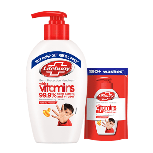 Lifebuoy Hand Wash Total 10 Active Natural Germ Protection 190ml