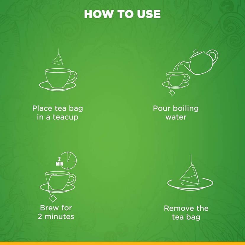 Kudos Tulsi Lemon & Ginger Green Tea | Weight Management | 2g X 25 Tea Bag | Pack of 3 view 5