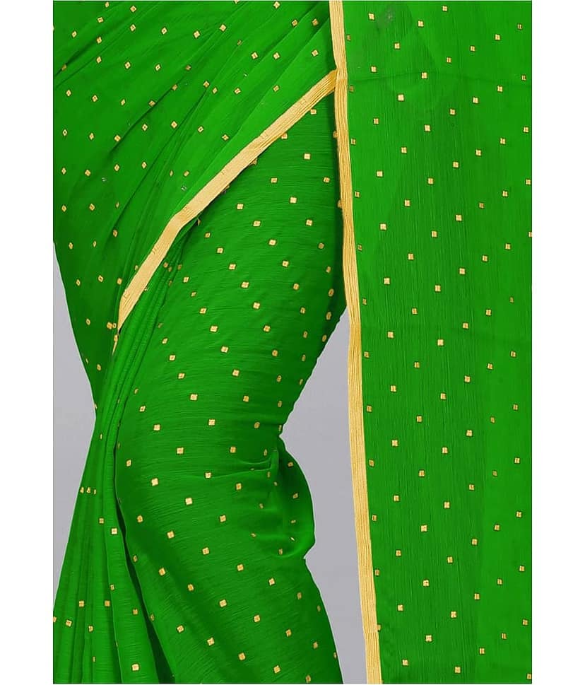Rhey Chiffon Printed Saree With Unstitched Blouse Piece ( Red ) view 2
