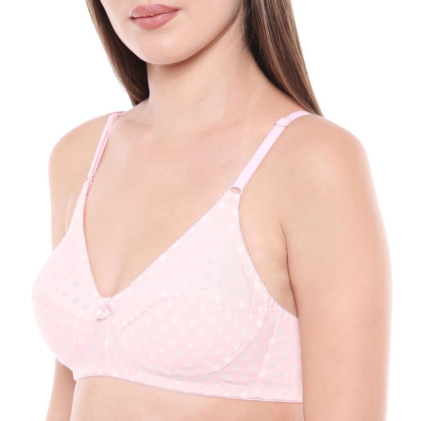 Bodycare Women Poly Cotton Full Coverage Non Padded Regular Bra 1506PI-PINK view 4