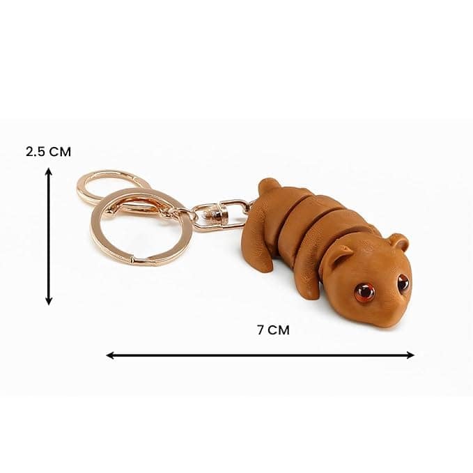 Vinglits Wild Beasts 3D Printed Keychains – Articulated Animal Toys, Pocket-Friendly Keyrings, Stress Relief Desk Toys for Kids & Adults, Collectible Accessories (Bhaalu - The Bear) view 2