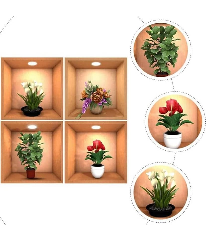 HINGOL Wall Sticker Floral ( 30 x 30 cms ) view 2