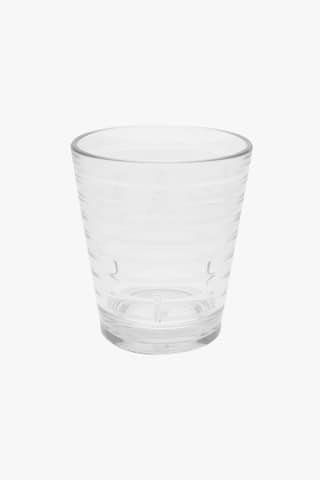 V4 Kitchen Partner Vintage Glass, Unbreakable Drinkware, Premium Polycarbonate - 250ml (Set of 6 Pieces)