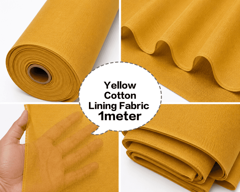 Yellow Cotton Lining Fabric (Chhota Panna), Yellow Cotton Lining Fibre (Chhota Panna), Yellow Lining Cloth (Chhota Panna), Soft Yellow Cotton Lining (Chhota Panna), Yellow Garment Lining Fabric (Chhota Panna) view 2