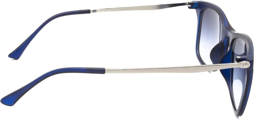 HRINKAR Unisex Wrap-around Sunglasses Black & Silver Frame, Blue & Clear Lens (Medium) - Pack of 2 view 5