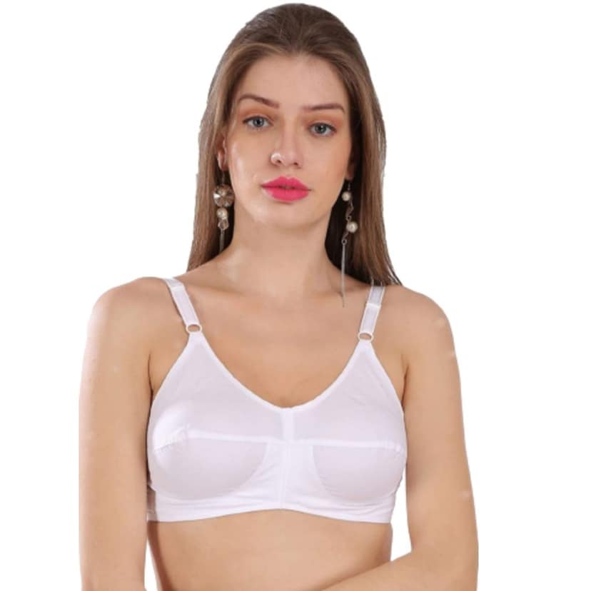 Fashion Bones Pure Cotton Full Coverage | Push Up Non Padded Wire Free | Daily Use Bra | for Women and Teenage Girls | Size A - B - C - D - DD Pack of 3 view 3