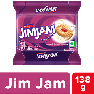 Britannia Jim Jam Biscuits, 138 gm